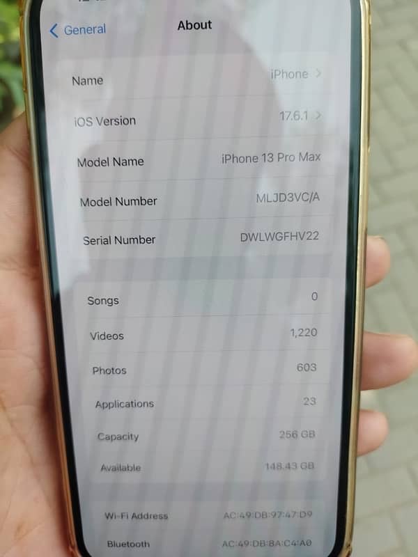 I phone 13 pro max 256 gb with box non pta 6