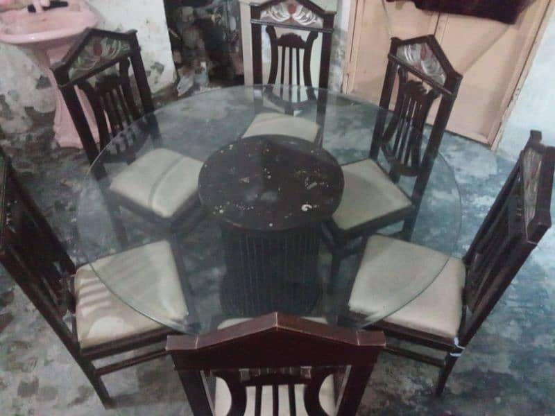 one Dining and six chairs 3