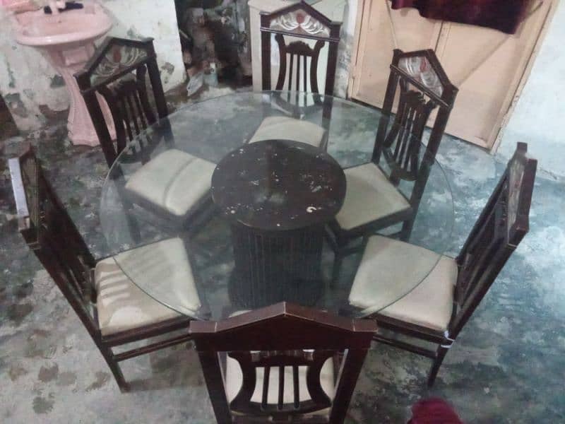 one Dining and six chairs 4