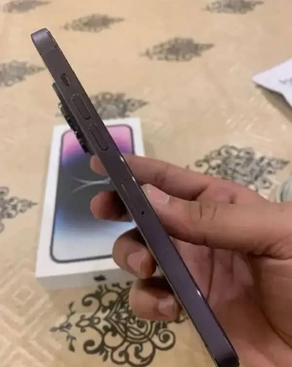 iPhone 14pro max deep purple with full box jv 128jb 1