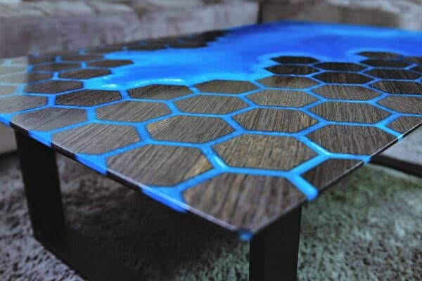 Hexagon Resin Table for Sale 1