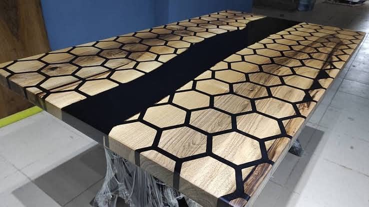 Hexagon Resin Table for Sale 4