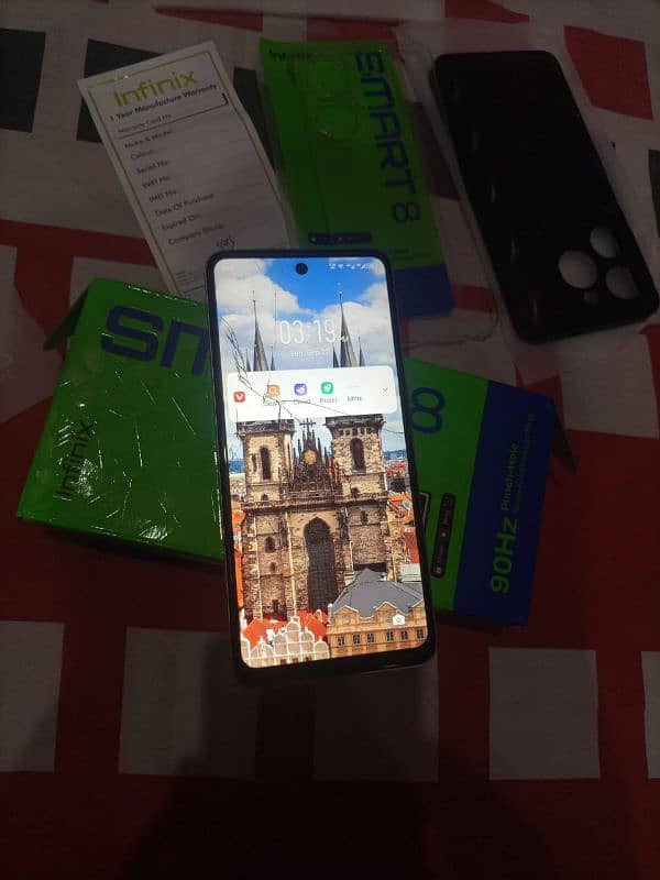 infinix smart 8 (4 64) With box no open no repair 03257967724 5