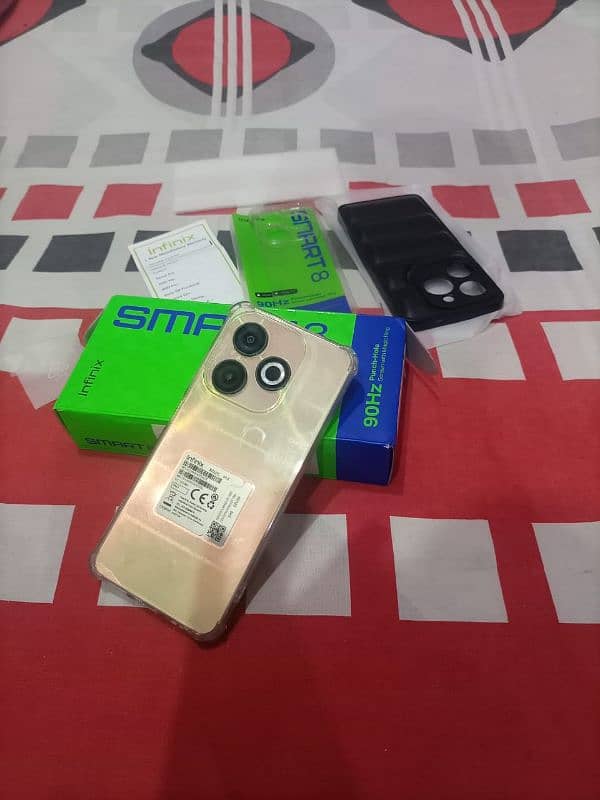 infinix smart 8 (4 64) With box no open no repair 03257967724 6