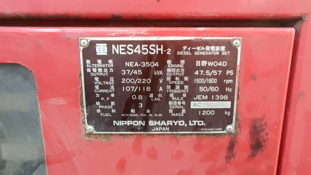 Genrator nippon 37 kva 0