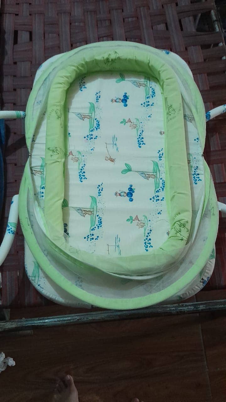 Baby foam/mattress bed with net cover in good condition. 1