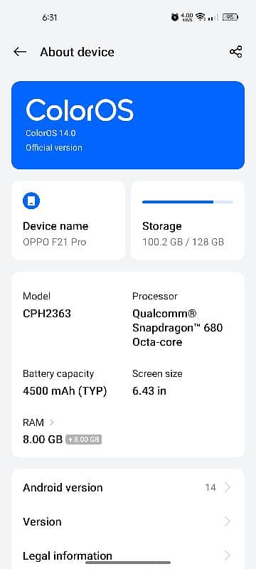 OPPO F21 PRO 1