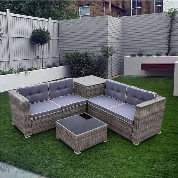 outdoor garden rattan uPVC furniture sofa set chairs and table 1