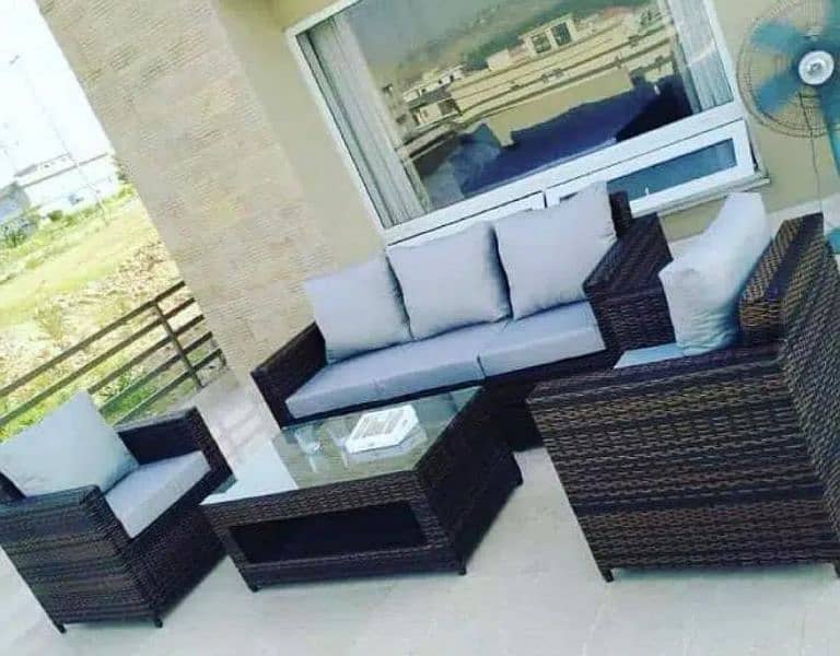 outdoor garden rattan uPVC furniture sofa set chairs and table 2