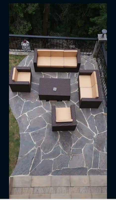 outdoor garden rattan uPVC furniture sofa set chairs and table 4