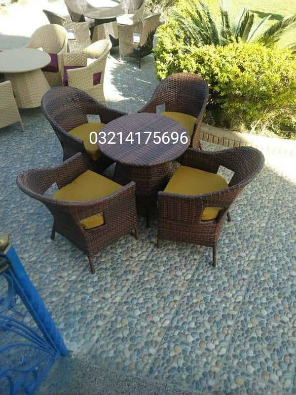 outdoor garden rattan uPVC furniture sofa set chairs and table 7