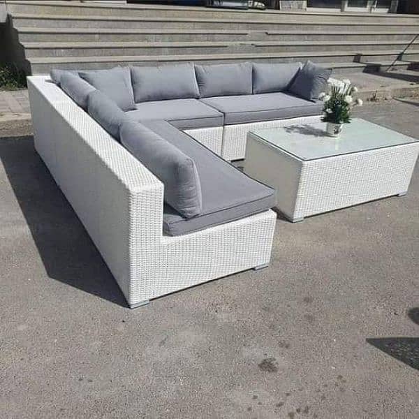 outdoor garden rattan uPVC furniture sofa set chairs and table 9