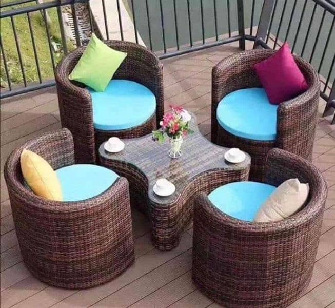 outdoor garden rattan uPVC furniture sofa set chairs and table 10