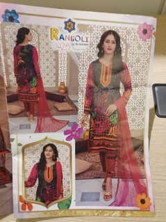 3 Pcs Printed Women Unstitched suit. sale sale sale