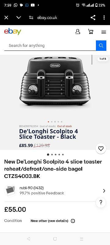 De'Longhi Scolpito 4 slice toaster 2