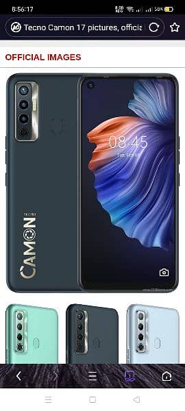 Middle Frame Tecno Camon 17 ka hy 1