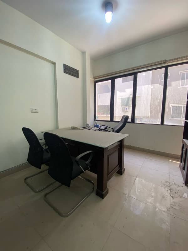 OFFICE FOR RENT SEMI FURNISHED IN RAHAT COMMERCIAL, PHASE 6 DHA, KARACHI 7