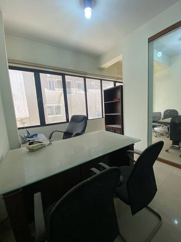 OFFICE FOR RENT SEMI FURNISHED IN RAHAT COMMERCIAL, PHASE 6 DHA, KARACHI 12