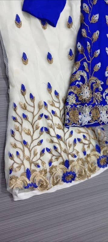 blue and white embroidery suit 5