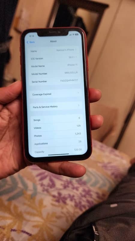 IPhone 11 128GB Memory Pta Approved 9