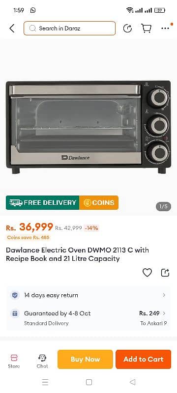 Dawlance 2113c mini oven for sale 10