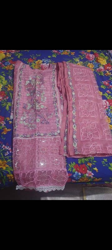 3 piece suit colour pink new large size 0