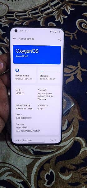 One plus 10 PRO 8GB 128GB SNAPGARGON GEN 1 PROCESSOR NON PTA FACTORY 2