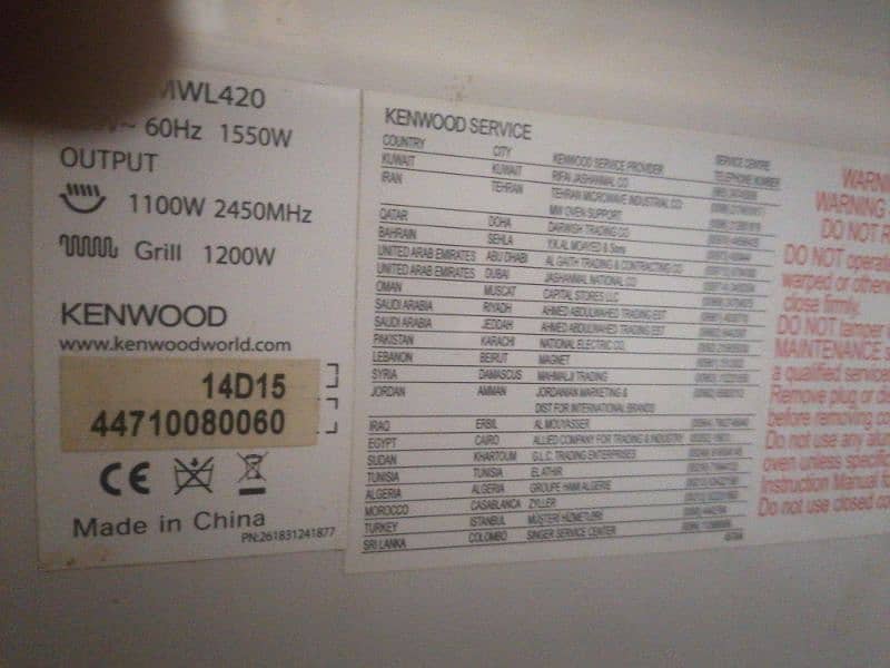 microwave oven, kenwood company 6