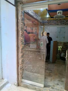 Glass door for shop or office