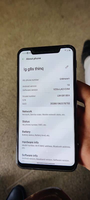 LG g8s thinq 0