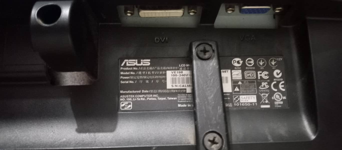 asus monitor ve198 2