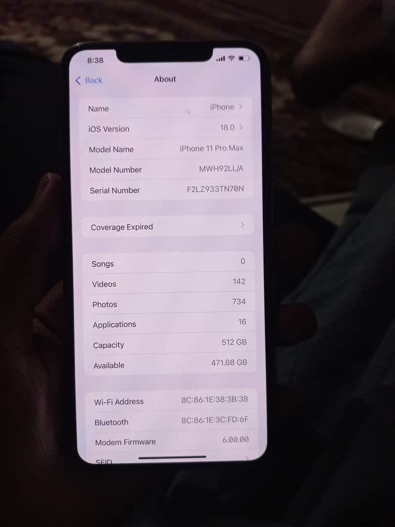 iphone 11 pro max non pata with box 512gb 83 helth 1