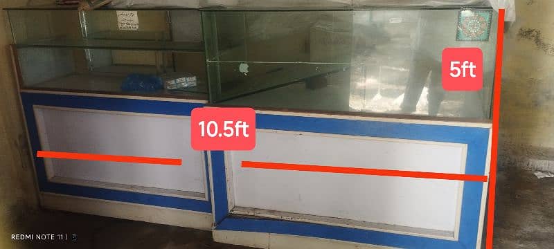 Glass Counter Showcase Mobile Shop and General Store in Good Condition 6