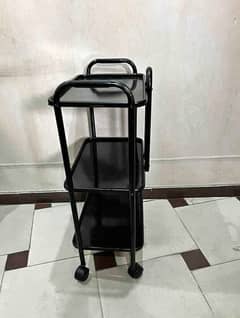 3 Layered Trolley Side Table With Moving Wheels