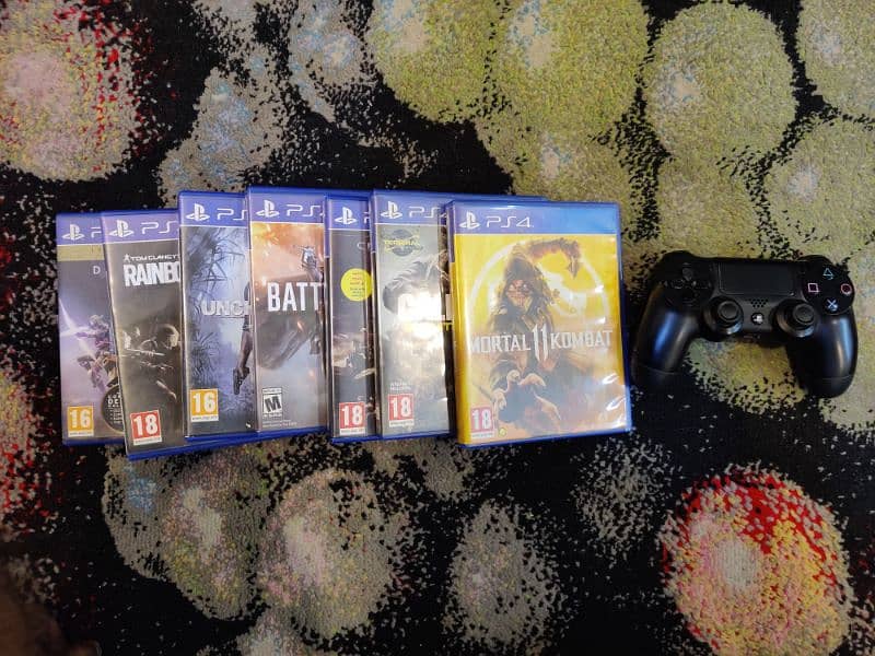 7 PS4 Games and 1 controller 1