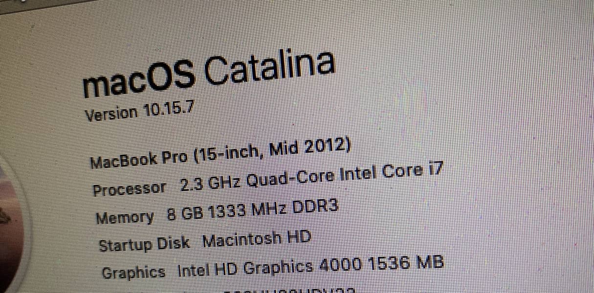 Macbook pro Mid 2012 core i7 2.3ghz (Read description) 2