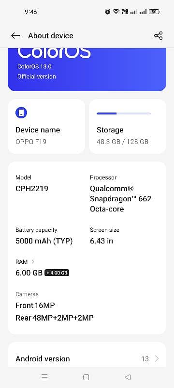 good condition oppo F19 4