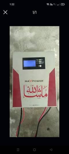 Max power Soler inverter ups urgently for sell no warnnty