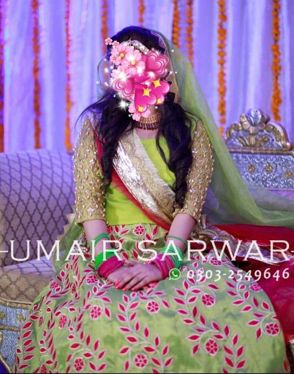 4 Piece Bridal Mehndi Dress 1