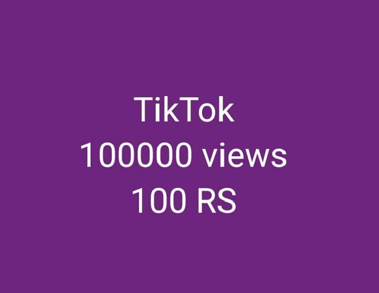 TikTok 100k views 0