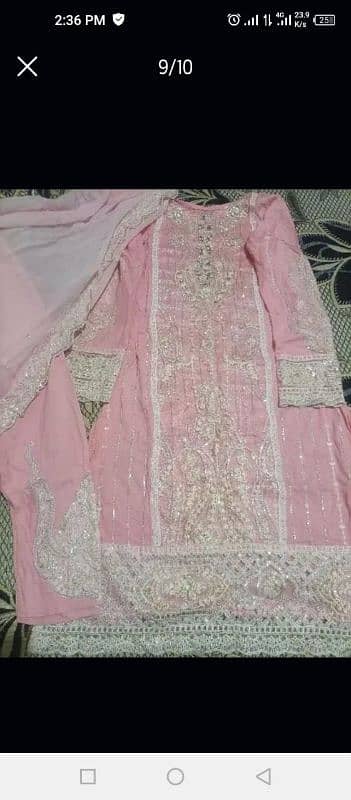 Lawn embroidery work dress. . . 
Used. Stitched 1