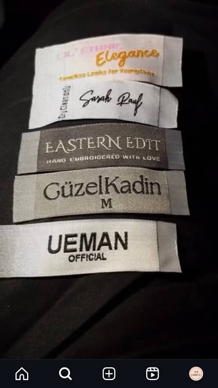 Woven labels woven tag hang tag thankyou card stickers zipper bag 1