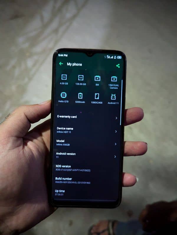 infinix Hot 11 4/128 official Approved 10/10 urgent sale 2