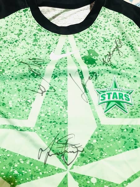 Australia cap Melbourne Stars Shirt With Australian Players Signature 5