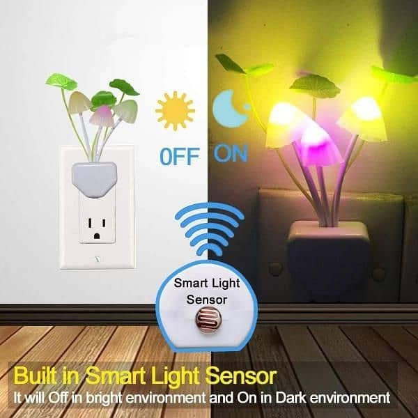 Led Sensor Mushroom Night Light Pack Of 2 Free delivery 2