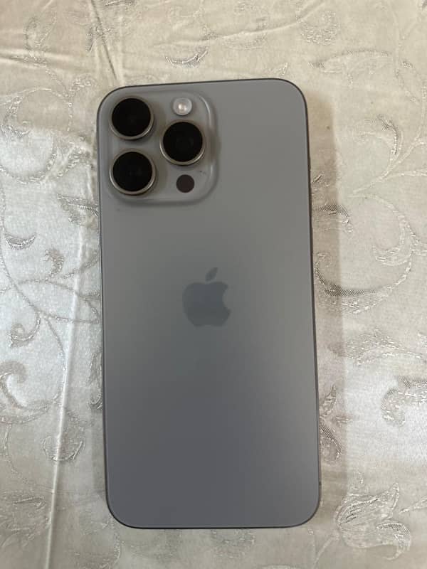 Iphone 15pro Max Natural Titanium, PTA approved , 256 GB box available 1