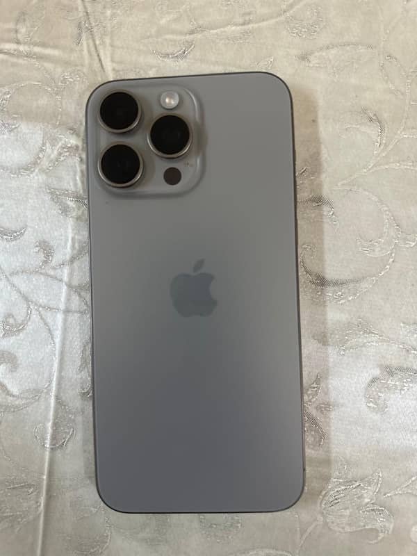 Iphone 15pro Max Natural Titanium, PTA approved , 256 GB box available 2