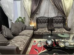 5 seater leather sofa set