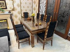 8 seat (chair)  KalamKaar replica dining table