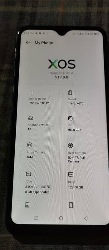 Infinix not. 12. Exchange posibale 8+8/128 gb 2